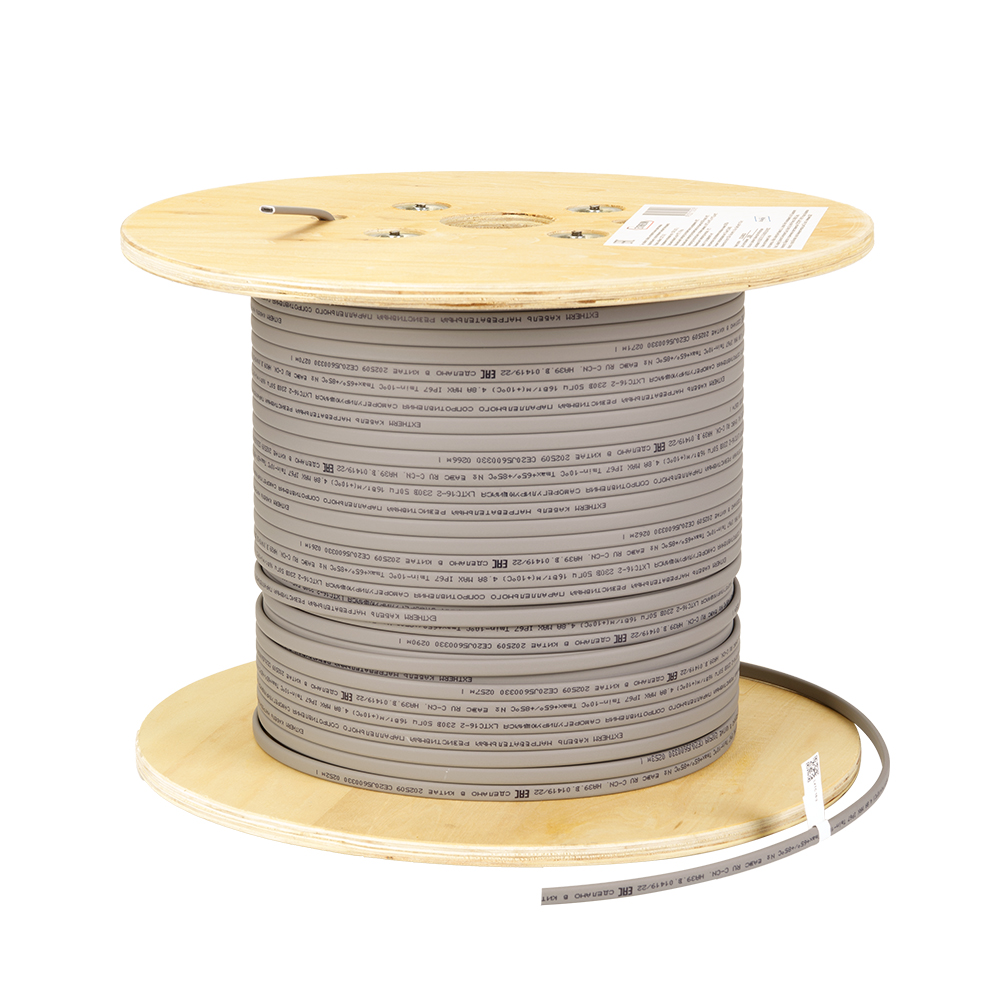 Extherm LXTC16-2-250 саморегулирующийся кабель неэкранированный для обогрева стальных трубопроводов, катушка 250 м.