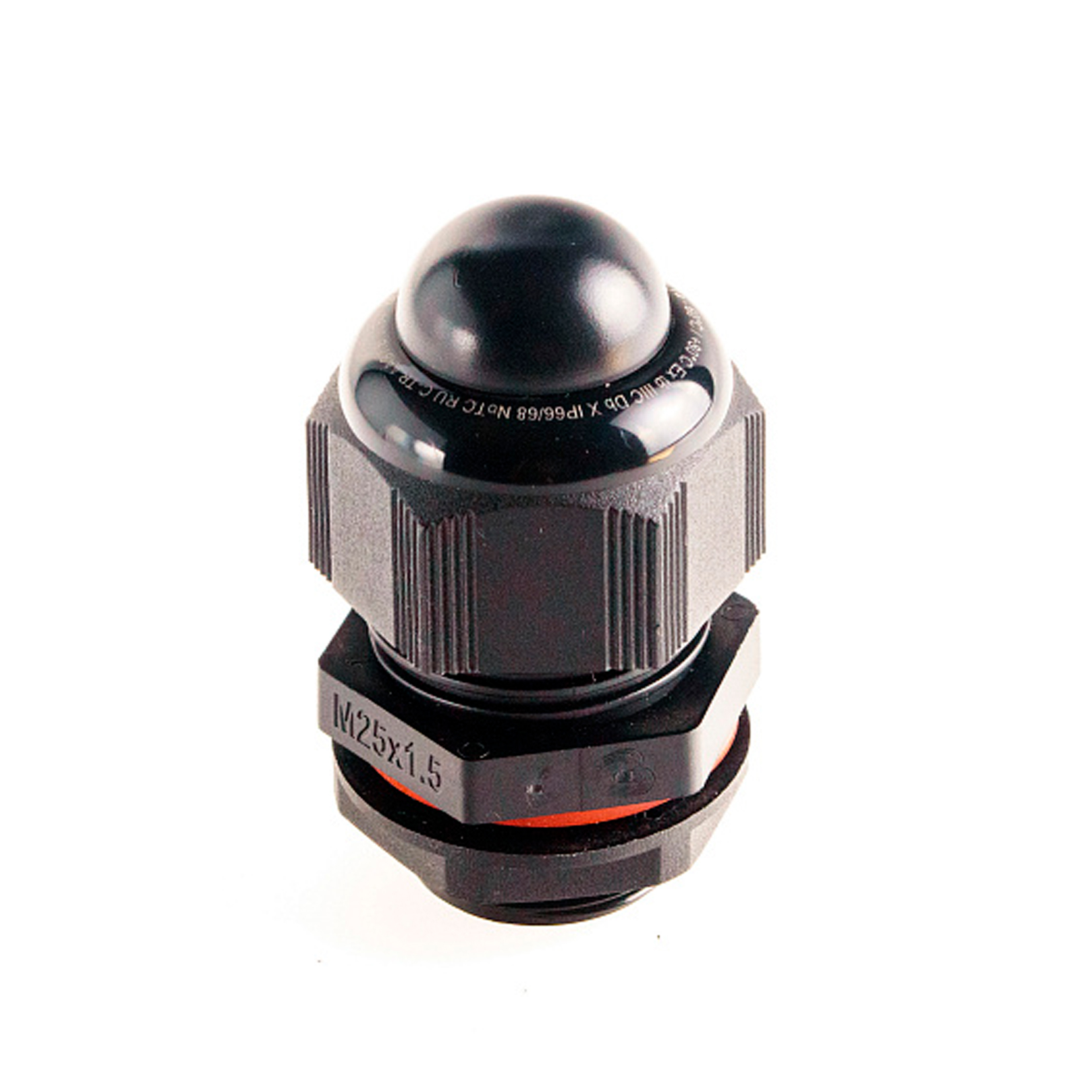 Extherm BM-X6S-LP (DS) Кабельный ввод взрывозащищенный М25х1,5 с уплотнением  для небронированного силового кабеля Ø10-18мм,  с уплотнительным кольцом и контргайкой, полиамид