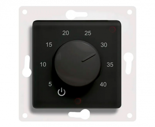 Extherm Th-HF-G-BL Механический термостат с ручным управлением, датчиком температуры пола, под рамку Schneider Electric Glossa (ЧЕРНЫЙ)