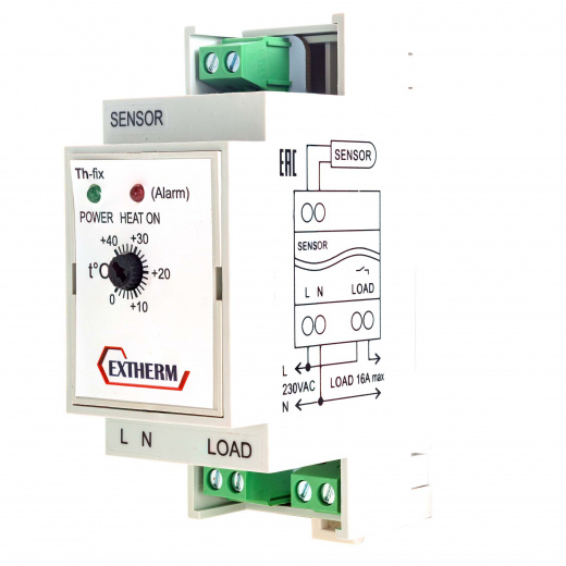 EXTHERM Th-fix Термостат для управления системой электрообогрева на трубопроводах/резервуарах с фиксированным гистерезисом