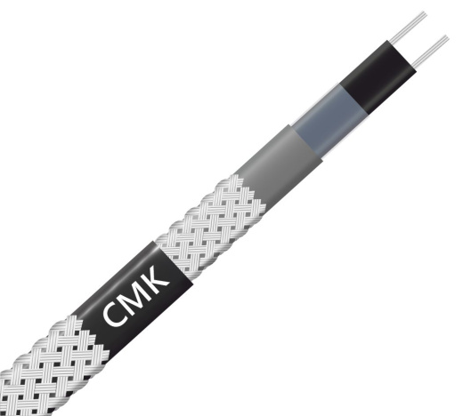 Extherm 31CMK25-CT саморегулирующийся нагревательный кабель 31 Вт/м, оболочка термопласт, 15AWG, внешняя броня (оплетка) из нержавеющих проволок