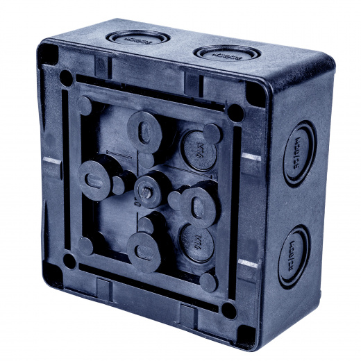 Extherm JB-60-BL Коробка распределительная, IP 66, черная, в комплекте с клеммным рядом 5х6 мм², 41А