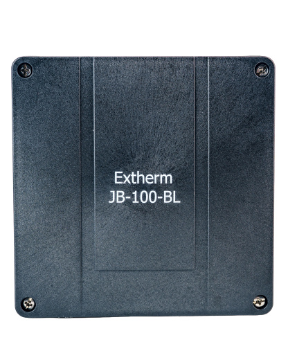 Extherm JB-100-BL коробка распределительная 140*140*76 мм IP 66, черная, в комплекте с клеммным рядом 10х10мм², 76А