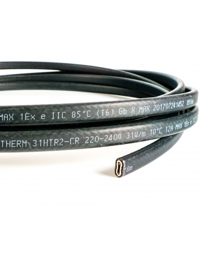 Extherm 17HXTR2-CR Саморегулирующийся нагревательный кабель промышленного применения (трубы, узлы, резервуары) 17 Вт/м, 16AWG, термопласт