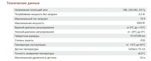 EXTHERM Th-roof. Термостат для управления системой электрообогрева на кровлях/площадках.
