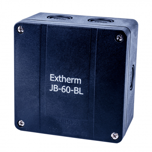 Extherm JB-60-BL Коробка распределительная, IP 66, черная, в комплекте с клеммным рядом 5х6 мм², 41А