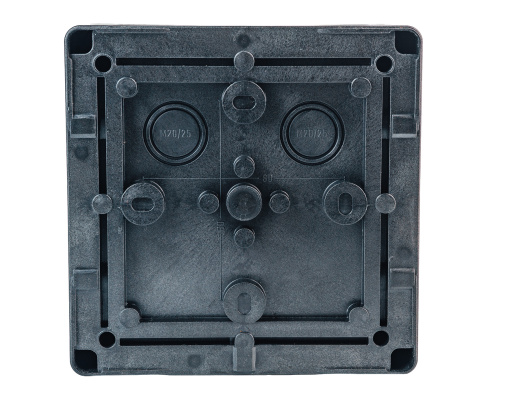 Extherm JB-100-BL коробка распределительная 140*140*76 мм IP 66, черная, в комплекте с клеммным рядом 10х10мм², 76А