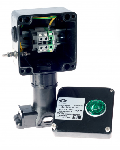 Extherm SBORKA 1P/1L Коробка с индикацией на опоре для подключения или оконцевания 1 нагревательной секции