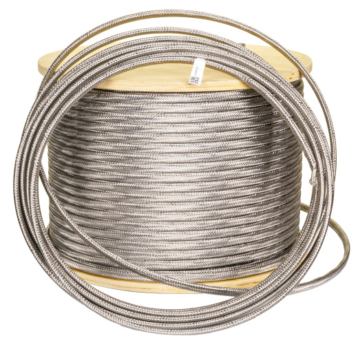 Extherm 31CMK25-CT саморегулирующийся нагревательный кабель 31 Вт/м, оболочка термопласт, 15AWG, внешняя броня (оплетка) из нержавеющих проволок