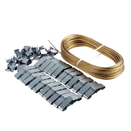 Extherm DRAIN/2 Комплект крепежа в водосточную трубу в 2 нитки, 20 м (трос+крепежи)